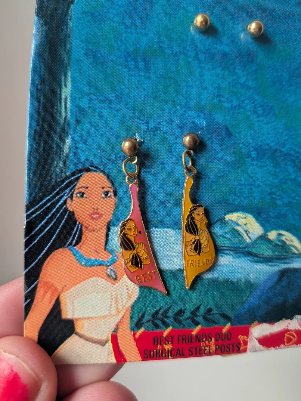 Disney Gold-Tone Pocahontas Dangle Earrings